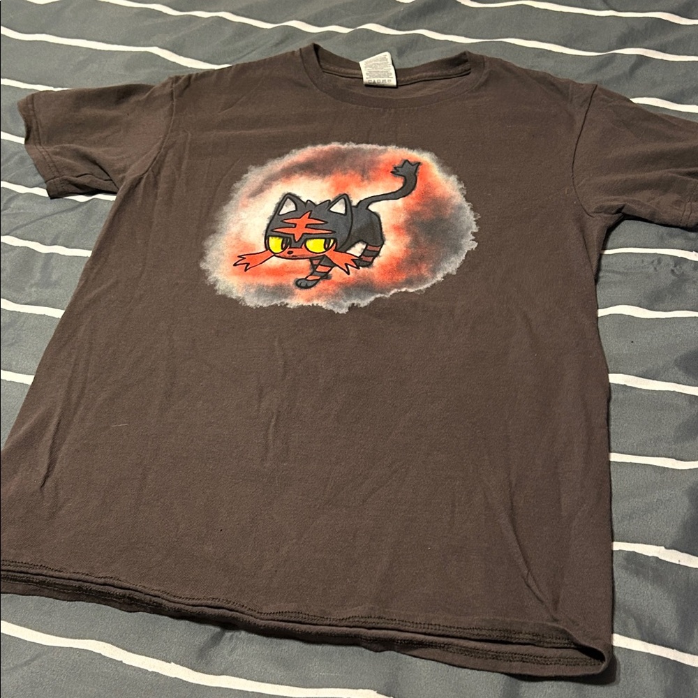 Men’s or Women’s Gray Litten (Pokémon) Graphic Tee - Short Sleeve
